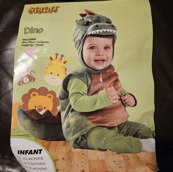 Spirit Dino Infant Costume - Green and Brown - Picture 1 of 3